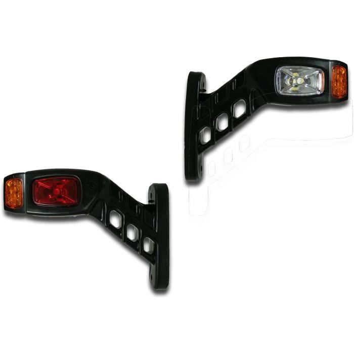 2 Feux De Gabarit LED 24V Rouge - Pour Camion/remorque Arrière, Certifiés, 2 SMD