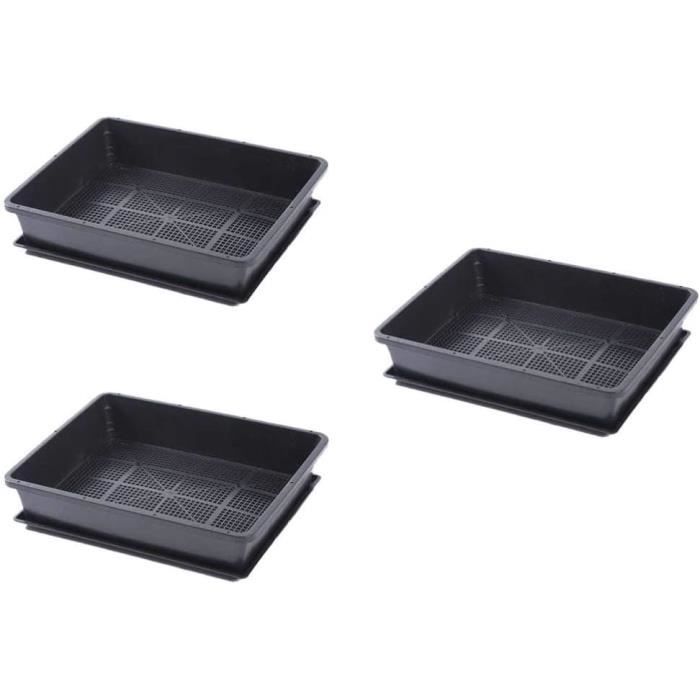 2 Soucoupes Carrées Pour Plantes 41x41x5,5 Cm - Plateau Récupérateur D'eau Intérieur/extérieur - Plastique épais étanche