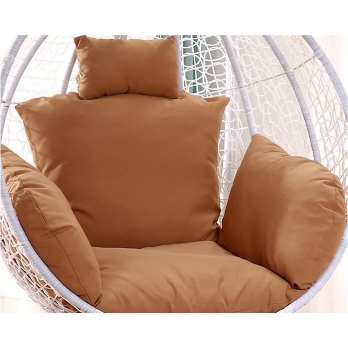 Coussin Pour Chaise Suspendue - Rembourré 13cm, Imperméable, Jardin/Patio, Bleu