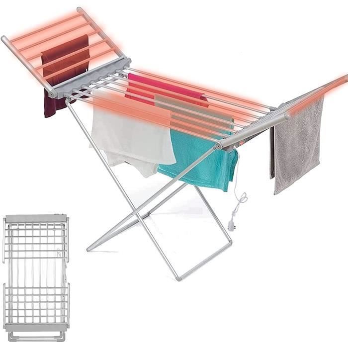 45-55℃ Sèche-Linge électrique 50Hz-230W électrique Sèche-Linge Pliable 18 Barres étendoir