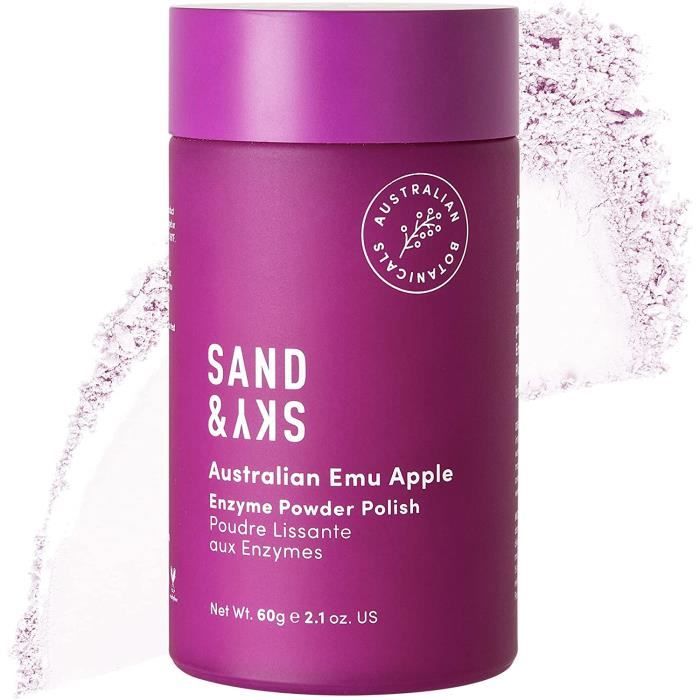 Poudre lissante aux enzymes à la pomme d'émeu d'Australie exfoliant