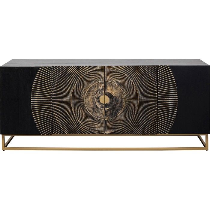 Buffet Madeira 4 portes noir Kare Design Buffet Madeira 4 portes noir Kare Design