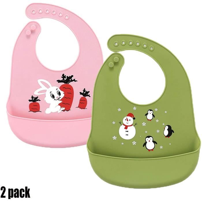 Le Repas De Bebe Hyaidertech Bavettes Pour Bebe Bavoirs Souple Doux Reutilisable Impermeables Leger Avec Grande Poche N Cdiscount Puericulture Eveil Bebe