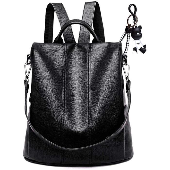 DEERWORD Femme Sacs portés Dos Petit Sacs portés Main Sacs bandoulière Fleuri Anti-vol Marque Faux Cuir Noir DEERWORD Femme Sacs portés Dos Petit Sacs portés Main Sacs bandoulière Fleuri Anti-vol Marque Faux Cuir Noir