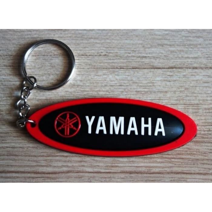 Porte-clés acier inoxydable rond YAMAHA