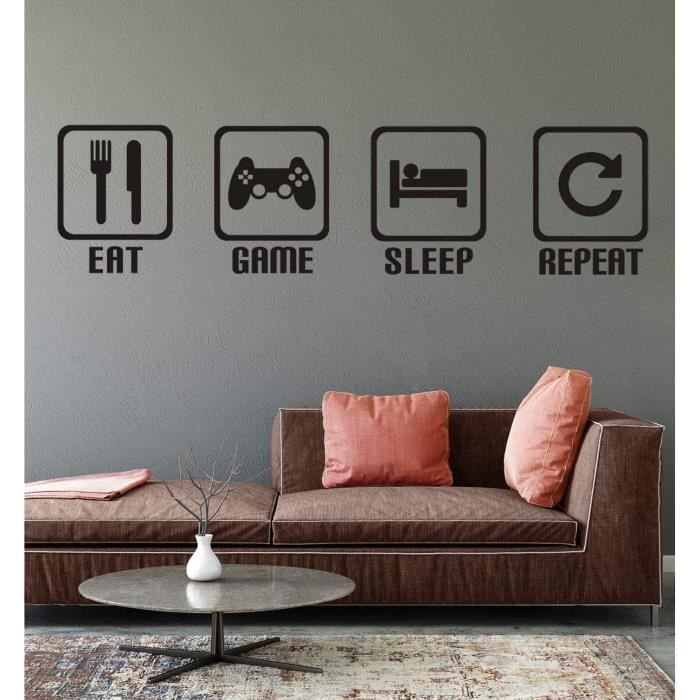 Game Stickers Muraux,Autocollants Gamer Wall Sticker,Autocollant