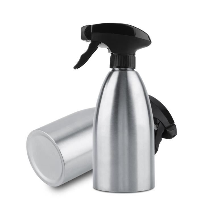 Set Huilier Pulvérisateur En Verre + égouttoir à Couverts Inox - Pulvérisateur D'huile Avec Tête Inox, Support Métallique Perforé
