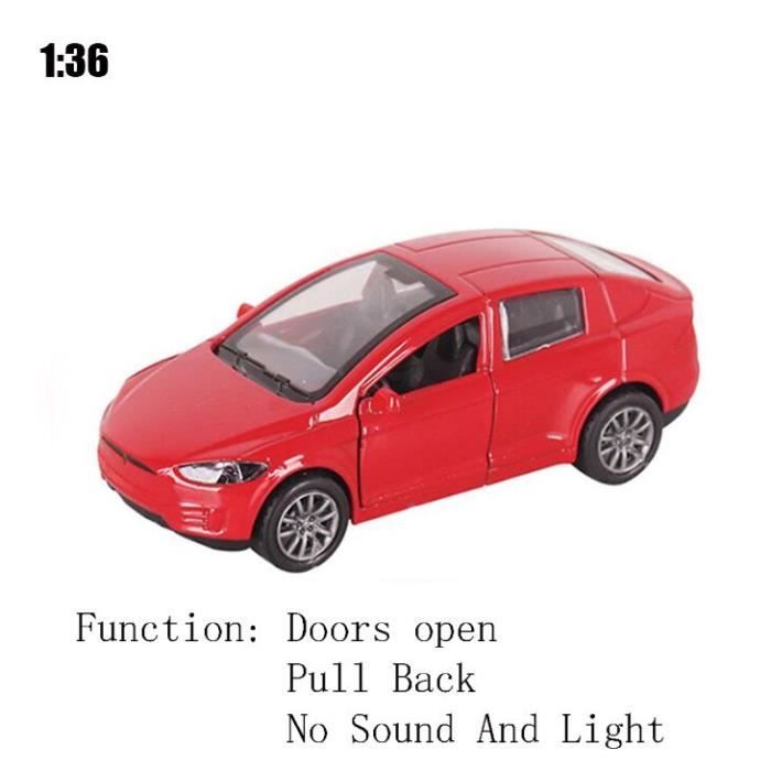 coloris 136 Rouge Voiture Tesla modèle X en alliage pour enfant jouet pour garçon livraison gratuite cadea