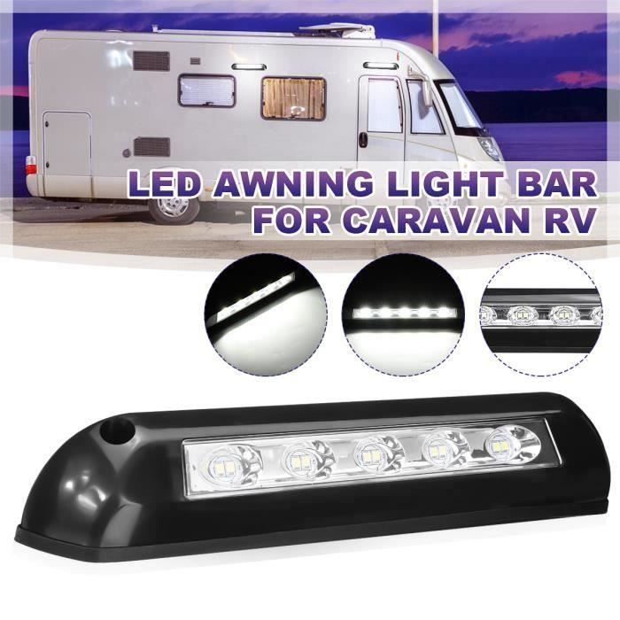HURRISE Lumière d'auvent de camping-car RV LED porche auvent barre  lumineuse étanche 10 perles de lampe éclairage extérieur - Cdiscount Maison