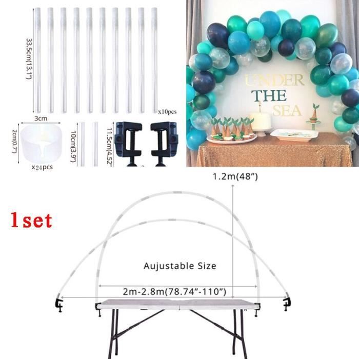 Decoration De Fete Decoration De Mariage Coeur Forme Ballon Support Ballons Arche Porte Cerceau Bebe Type 1set Balloon Arch Cdiscount Maison