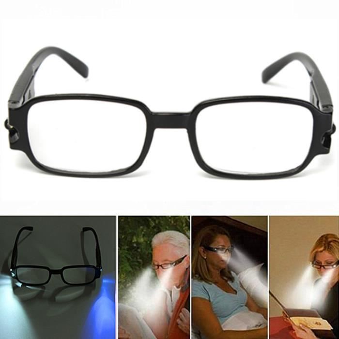 Lunette de lecture LED grossissement noir Dioptrie 3 Achat