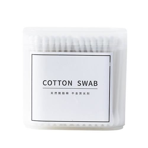 200 Cotons-Tiges Double Tête En Spirale - Bambou Et Coton - 7,5 Cm - Pour Nettoyage Oreilles Et Démaquillage