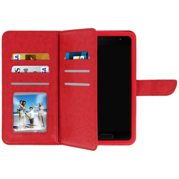 Etui Universel Smartphone Housse Portefeuille 6 Porte-carte rouge Taille  3xl - Cdiscount Téléphonie