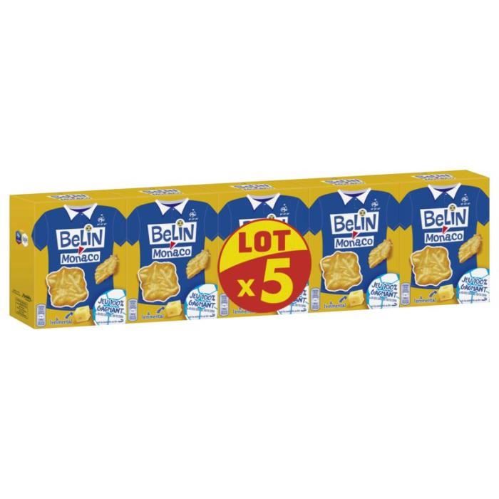 BELIN Monaco Crackers Biscuits apéritifs Emmental 5x100g Cdiscount Au