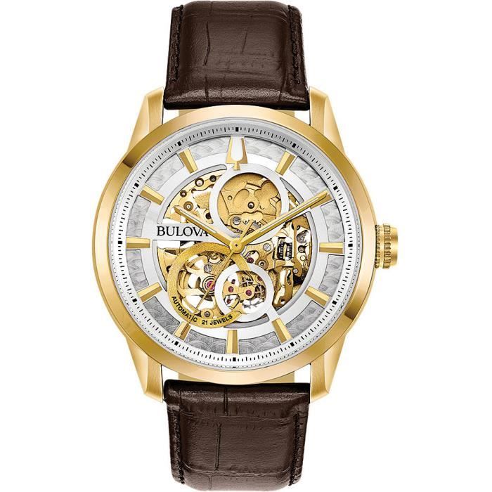 Montre - AcierCuir Marron - Bulova - 97A138