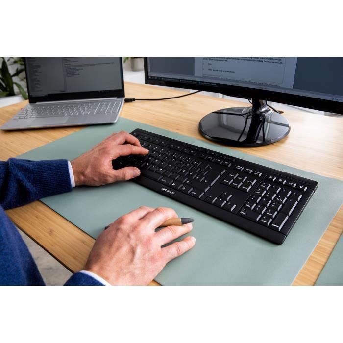 Ensemble Clavier et Souris – CHERRY – STREAM DESKTOP – Sans fil 2.4 GHz – AZERTY – Silencieux
