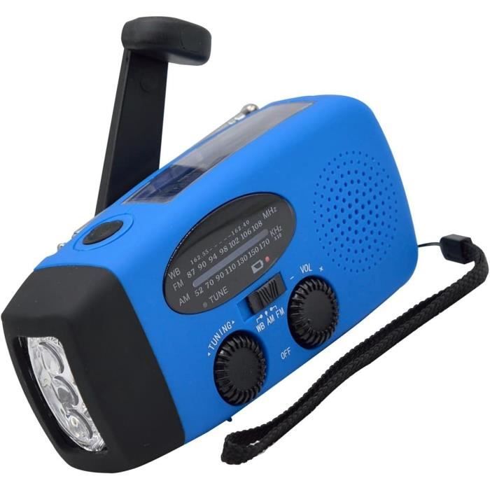Radio De Survie Mesqool AM/FM/SW - Manivelle, Solaire Et Batterie 4000mAh - Chargeur USB-C D'urgence