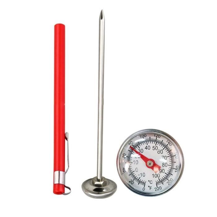 Thermomètre pour Grill - Acier Inoxydable - Mesure de Température 50-400°C - Précision - Outil