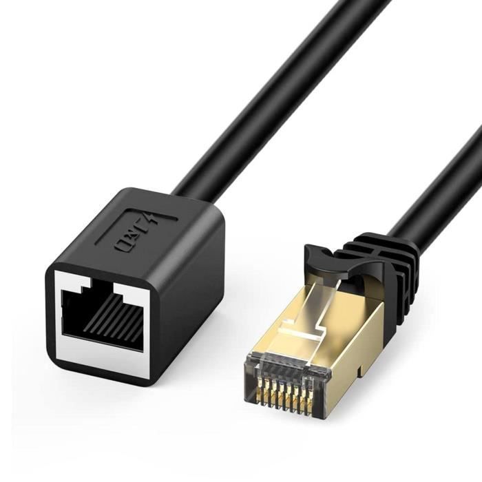 Cat 6 Rallonge Ethernet RJ45 Réseau Câble Extension, RJ45 Mâle à ...
