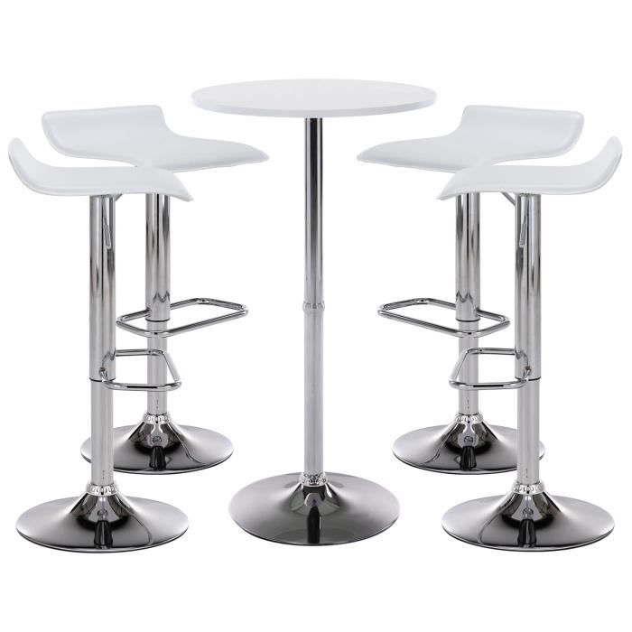 -CLP-Ensemble de bar Esberg avec 1 Table haute et 4 tabourets de bar-Array -CLP-Ensemble de bar Esberg avec 1 Table haute et 4 tabourets de bar-Array