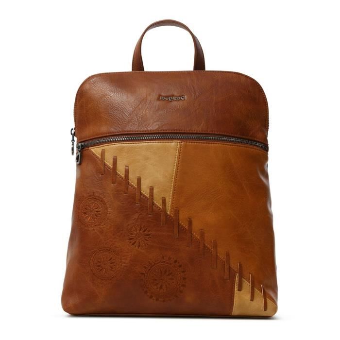Desigual Back Parker Nanaimo Backpack Camel [123422] sac à dos sac a dos Marron Cdiscount
