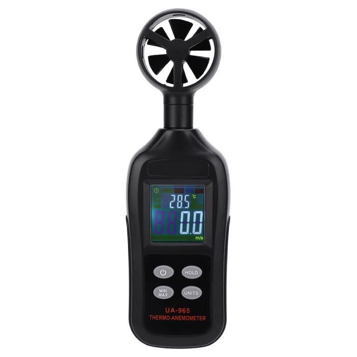 Anémomètre Numérique SMART SENSOR AS816 - Testeur Vitesse Vent 0.3-30m/s Avec Thermomètre