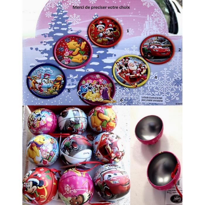 Une Boule de noel disney metal cars winnie princes - Cdiscount Maison
