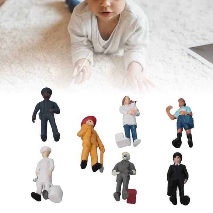 Modèle De Personnage De Simulation 7 Pièces Simulation Personnage En Plastique Souple Modèle Jeu
