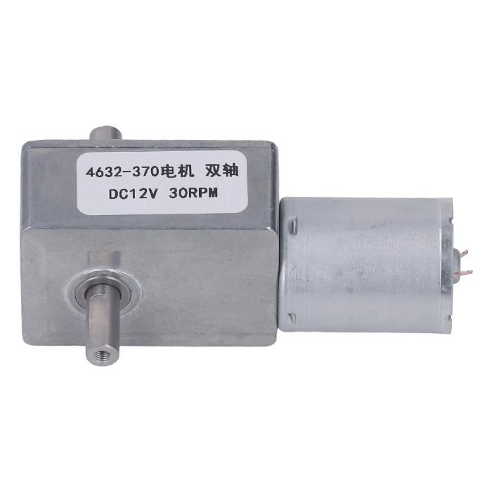 Moteur à Engrenage DC 12V JGY-370 – Réversible, Autobloquant, Arbre 8mm, Torsion élevée, Pour Appareils DIY