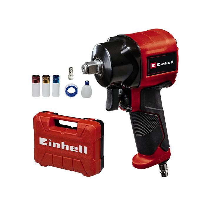 Einhell Clé à chocs pneumatique TC PW 610 Compact 610 Nm carré dentraînement 12 Livré dans son coffret avec 3 douilles
