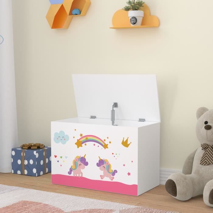 Étagère de rangement Oleiros pour enfant 40 x 60 x 30 cm blanc violet rose