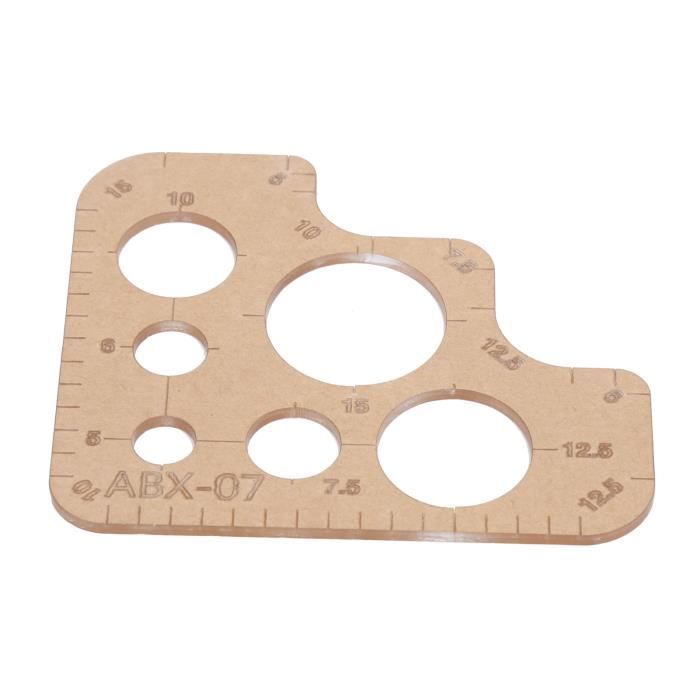 Fdit modèle de règle ronde Modèle acrylique bricolage transparent règle ...