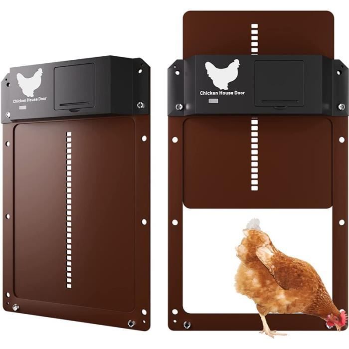 Meilleurs prix pour Porte Automatique de Poulailler - Nouveau - Étanche - Capteur de Lumière - 35x24 cm - ABS