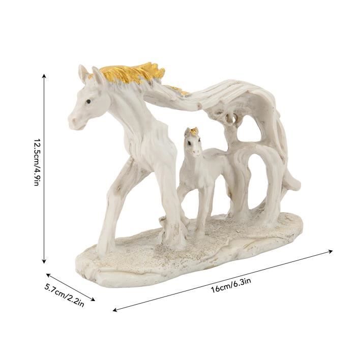 Statue Cheval Déco Intérieur - 47 X 35 X 13 Cm, Polyrésine, Style Design Élégant, Prête à Poser