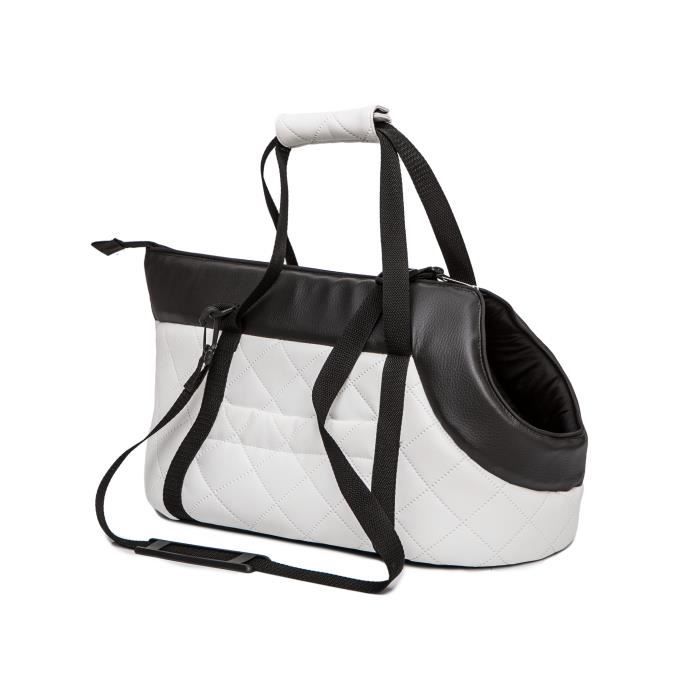 R1 sac de transport pour chien en cuir écologique – blanc Cdiscount