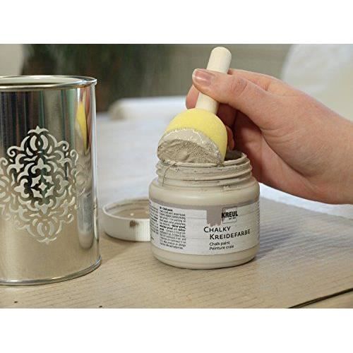 Peinture à La Craie KREUL Chalky, Set De 4 X 150 Ml (blanc, Rose, Bleu, Beige), Mate Et Opaque, Pour Meubles Et Décorations