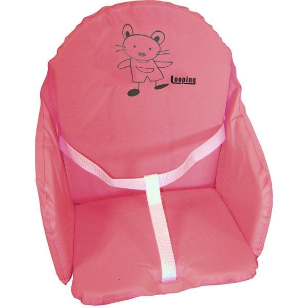 Looping Coussin Chaise Haute Sangles Framboise Cdiscount Puericulture Eveil Bebe