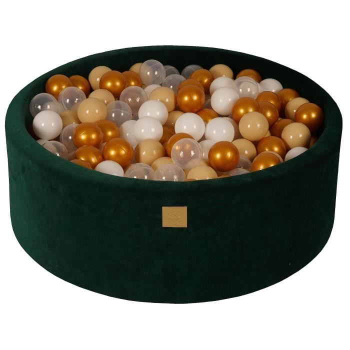 MeowBaby® Piscine À Balles Velours 90X30cm/200 Rond, Rouge Marsala