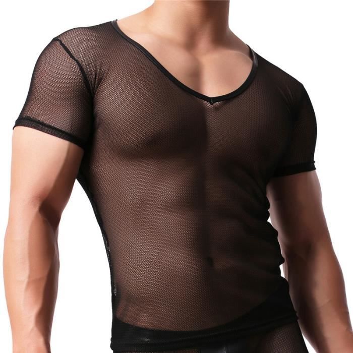 chandail transparent noir