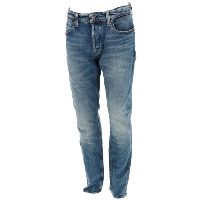 Pantalon jeans Reg vintage indigo jeans Teddy smith Bleu marine bleu nuit Cdiscount Pret a Porter