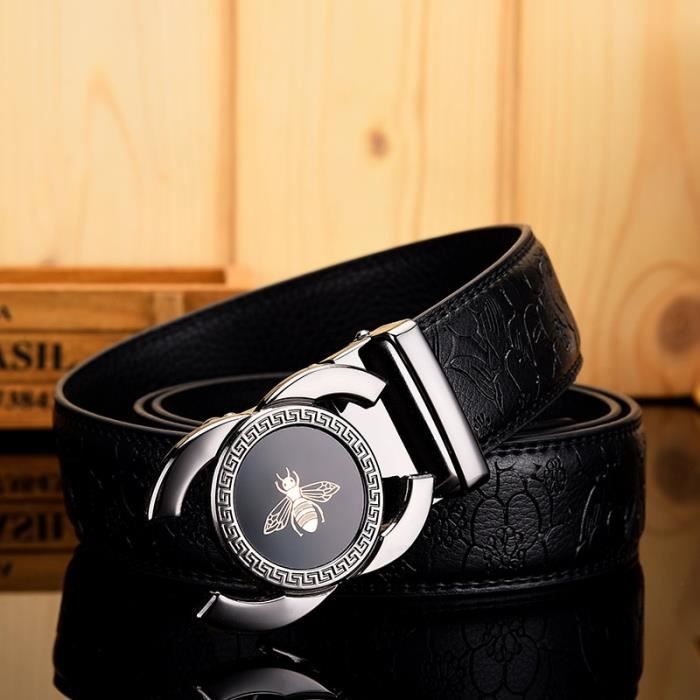 Ceinture Homme En Cuir Véritable - Boucle épingle élégante - Taille 120 - Neuf Avec étiquettes