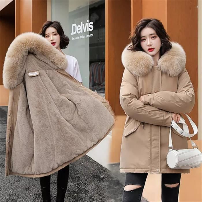 Veste longue fausse online fourrure femme