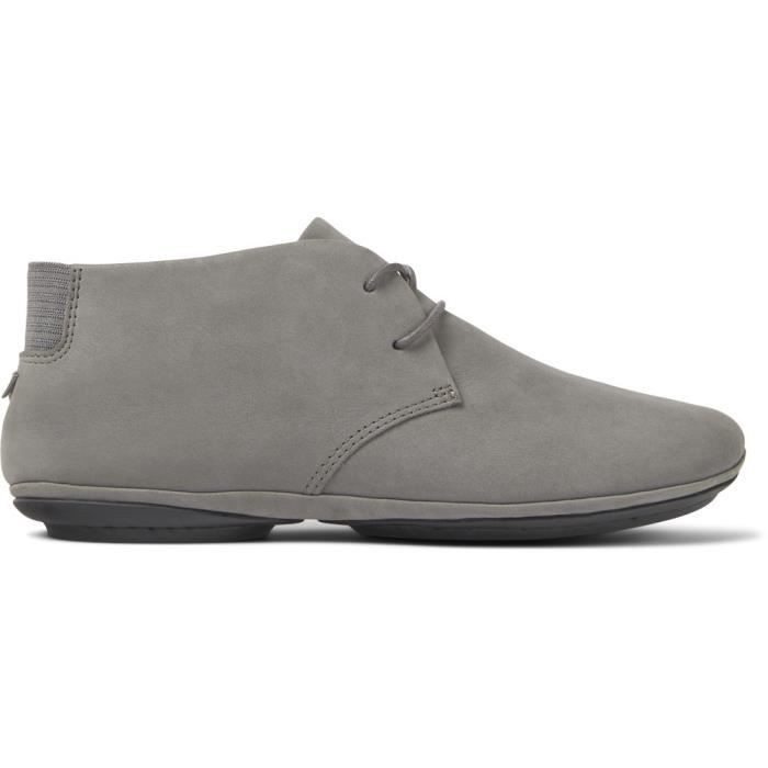 Bottines femme CAMPER Right Nina Gris Lacets Daim Nubuck Cdiscount Chaussures