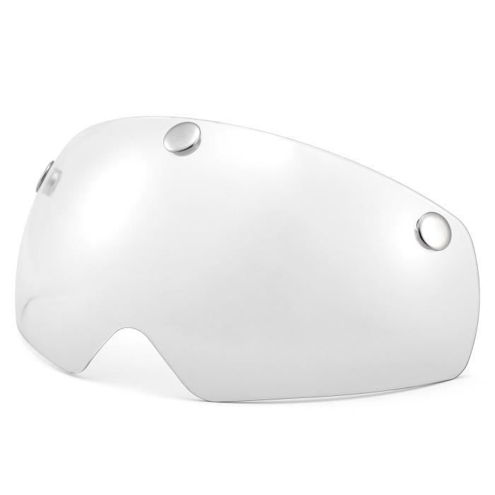 Casque de vélo magnétique avec visière de protection et lunettes pour cyclisme - Transparent