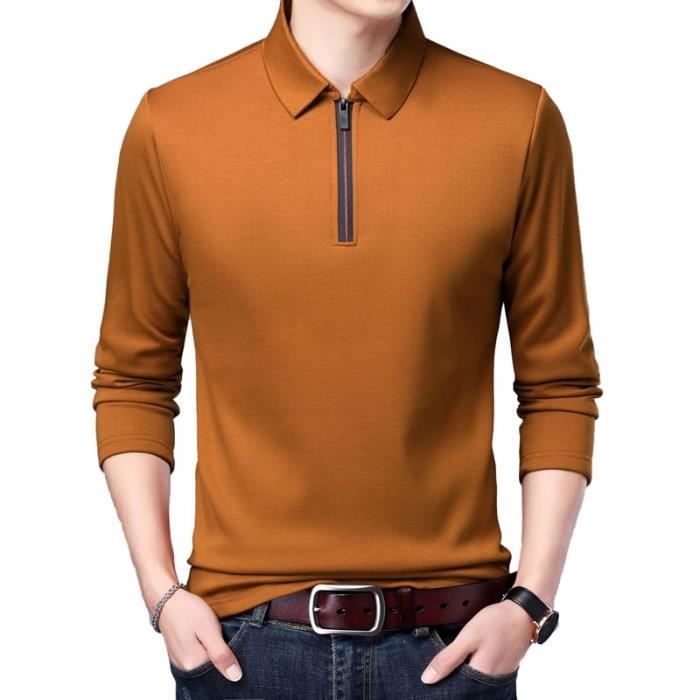 T-shirt Tactique Homme PODOLIXIA - Manches Courtes, Zip, Stretch - Pour Outdoor, Travail, Militaire