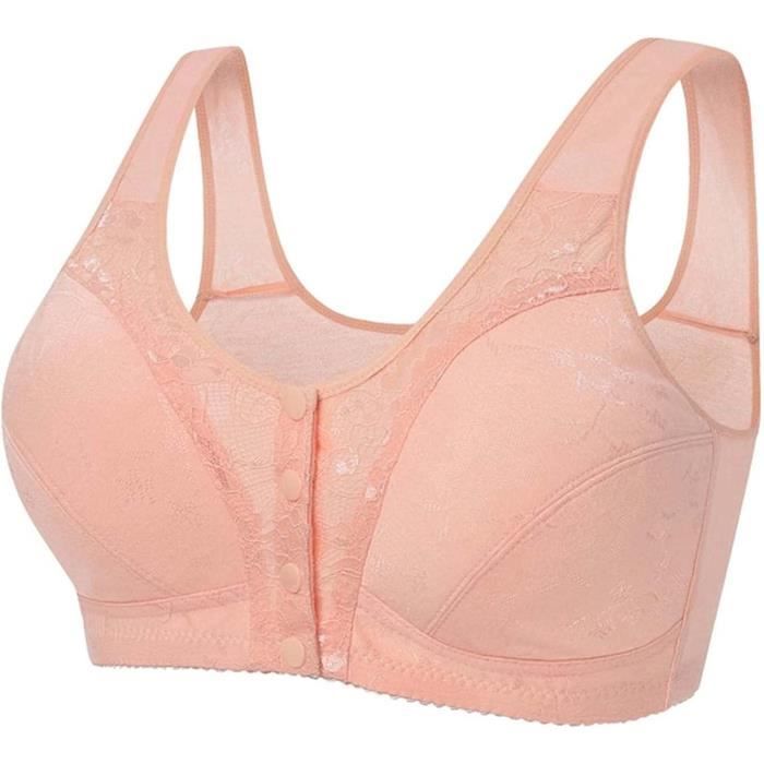 Soutien-Gorge Sport Femme Fermeture Devant Sans Armature – Zip Avant – Yoga Fitness Course – Push-Up Confort