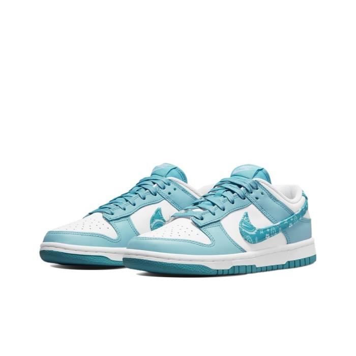 Nike Dunk Low ESS Blue paislev fleur de noix de cajou retro leger Low top Casual Board chaussures femmes blanc bleu. Couleurs multiples Cdiscount Chaussures