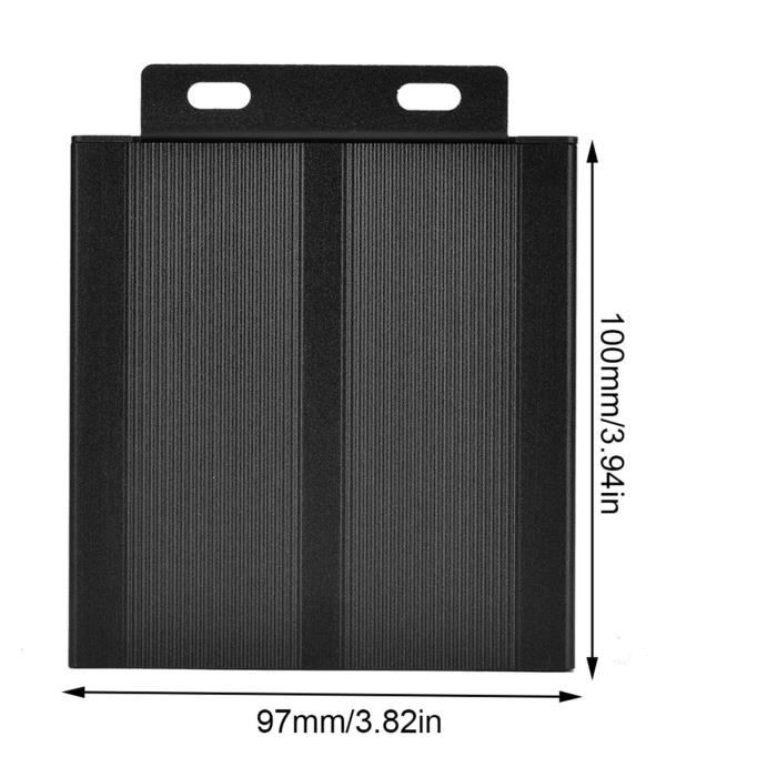 Coffret Electrique Etanche Boîtier Aluminium DIY 55x106x200mm - Boîte Circuit Imprimé Projet Électronique - Sable Noir Boitier Aluminium Electronique