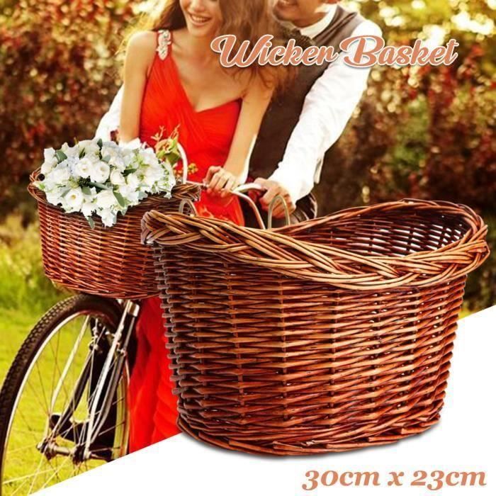 Panier de Vélo en Osier Panier Velo Enfant en Forme de D, Panier Vélo Panier de Vélo en Osier Panier Velo Enfant en Forme de D, Panier Vélo