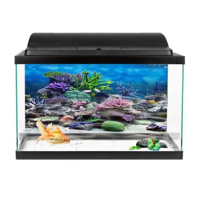 Fond D'aquarium Autocollant PVC - Motif Corail Sous-marin Rouge - Taille 30x61 Cm (autres Tailles Disponibles)